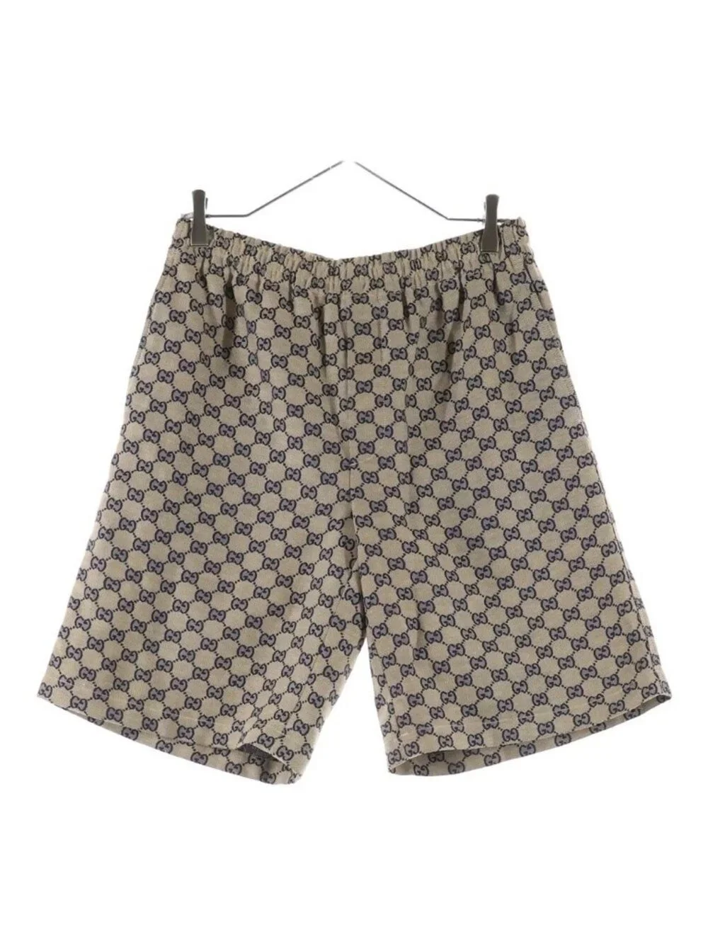 Gucci GG Linen Blend Canvas Shorts Brown
